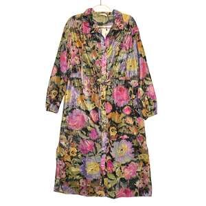 Roseanna Polaroid Technique Paolo Trench Light Coat Multi Color Metallic NEW